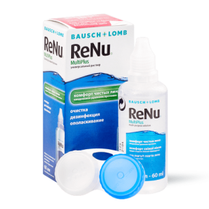 Раствор renu multiplus для линз с протеиновой очисткой 60мл