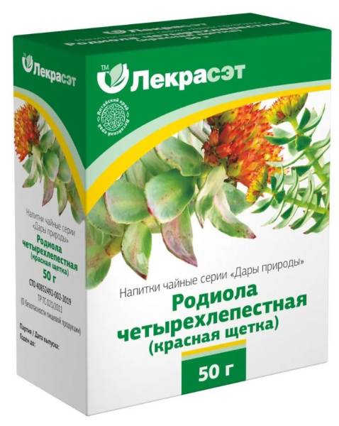 Красная щетка, корни (родиола четырехлепестная), 50 г (Лекра-сэт) фотография